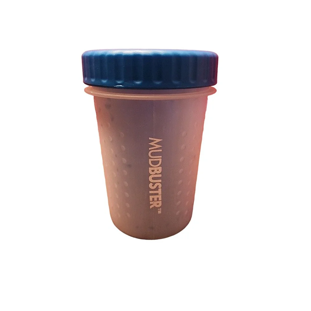 Dexas MudBuster Portable Dog Puppy Paw Cleaner Medium Blue